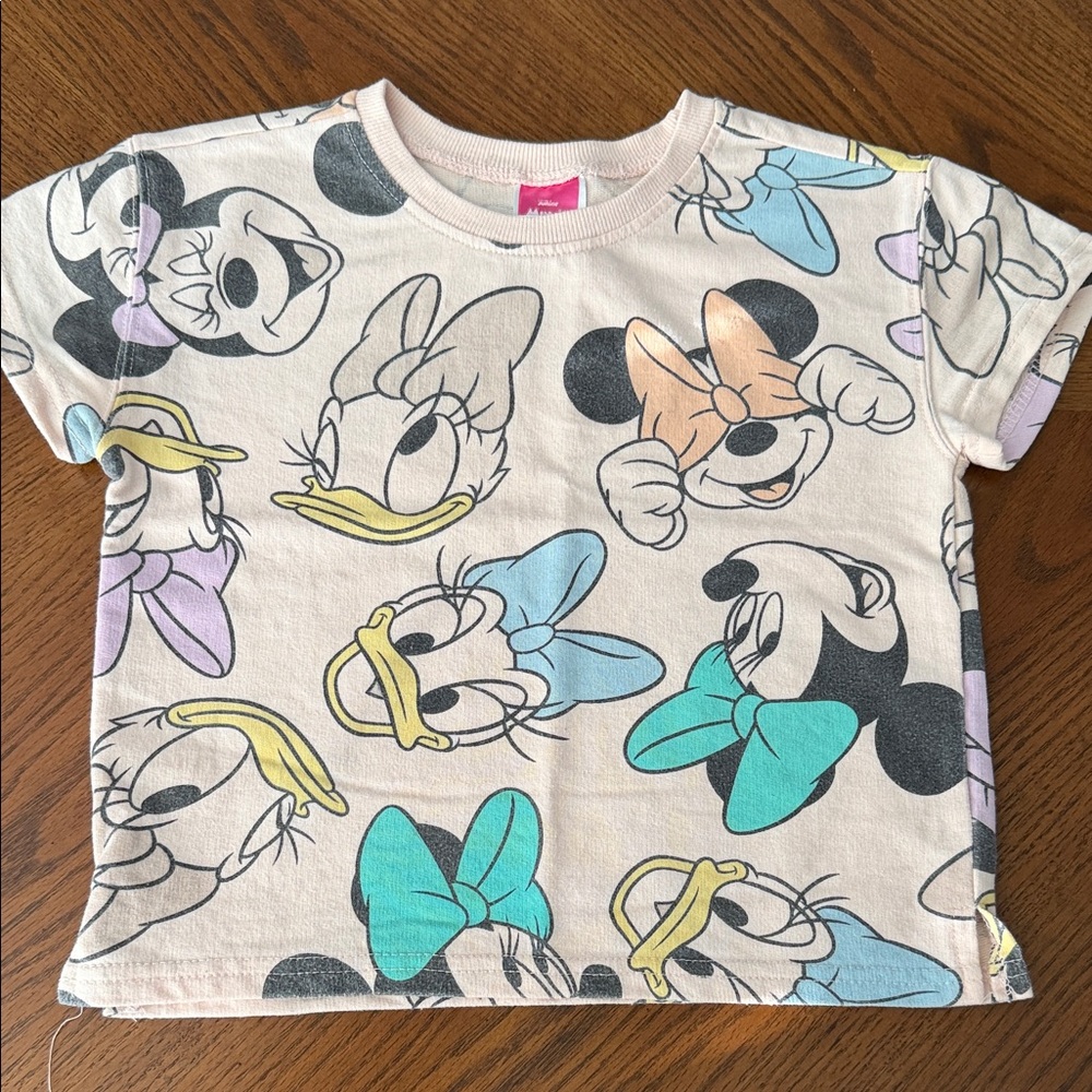 Disney Kids Shirt - Cream with Cartoon Characters